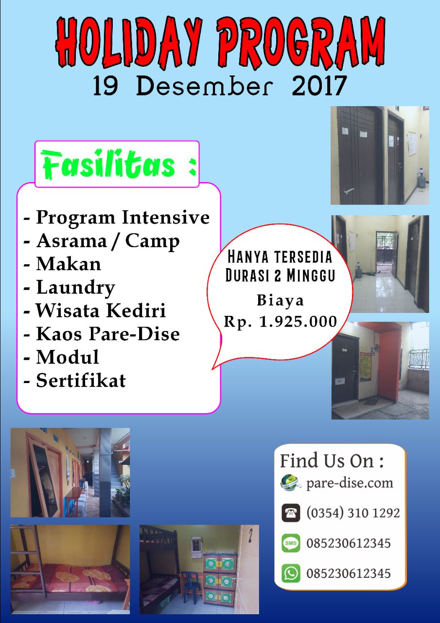 Paket Holiday 19 Desember Pare Dise